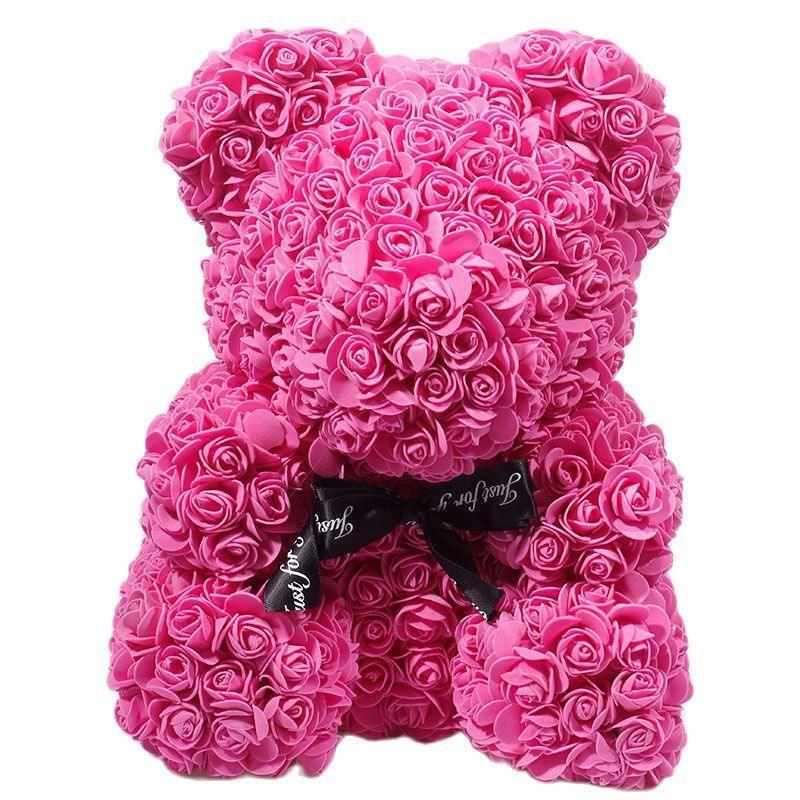 Elegant Teddy Rose Bear with Artificial Blooms - Perfect Gift for Cherished Moments- Très Elite