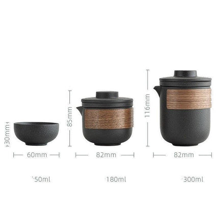 Elegant Travel Ceramic Kung Fu Tea Set for Discerning Tea Lovers - Très Elite