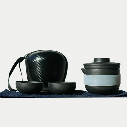 Elegant Travel Ceramic Kung Fu Tea Set for Discerning Tea Lovers - Très Elite