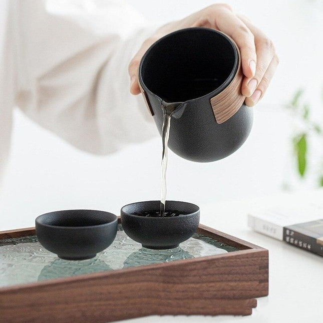 Elegant Travel Ceramic Kung Fu Tea Set for Discerning Tea Lovers