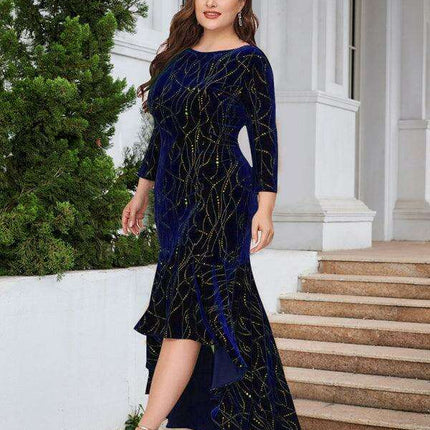 Elegant Velvet Mermaid Gown for Spring and Summer Celebrations