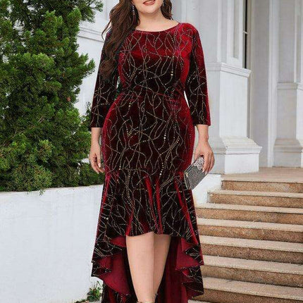 Elegant Velvet Mermaid Gown for Spring and Summer Celebrations