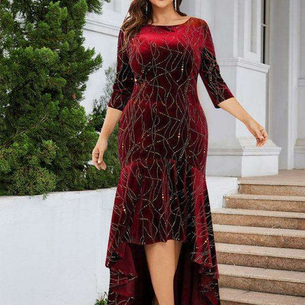 Elegant Velvet Mermaid Gown for Spring and Summer Celebrations