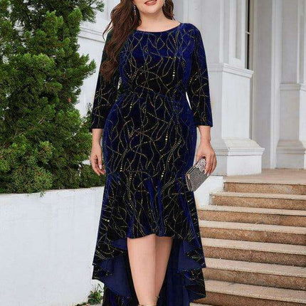 Elegant Velvet Mermaid Gown for Spring and Summer Celebrations