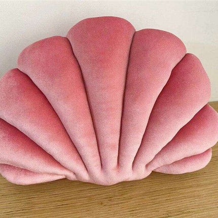 Elegant Velvet Sea Shell Bell Cushion - Luxe Home Decor Accent