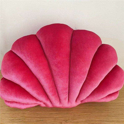 Elegant Velvet Sea Shell Bell Cushion - Luxe Home Decor Accent