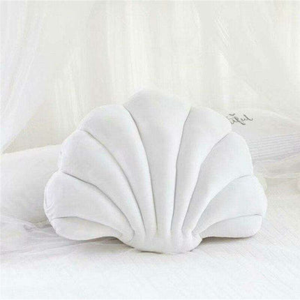 Elegant Velvet Sea Shell Bell Cushion - Luxe Home Decor Accent