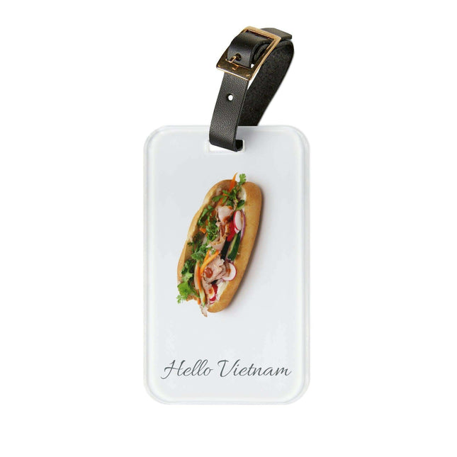 Elegant Vietnam Travel Tag: Customizable Luxe Accessory with Leather Strap
