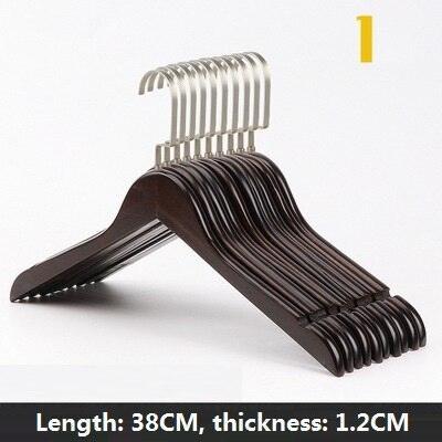 Elegant Wardrobe Enhancement: 10-Piece Premium Solid Wood Hanger Set- Très Elite- Très Elite