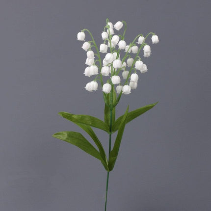Elegant White Bell Orchid Faux Flowers - Luxurious Imitation Blooms for Home and Events - Très Elite