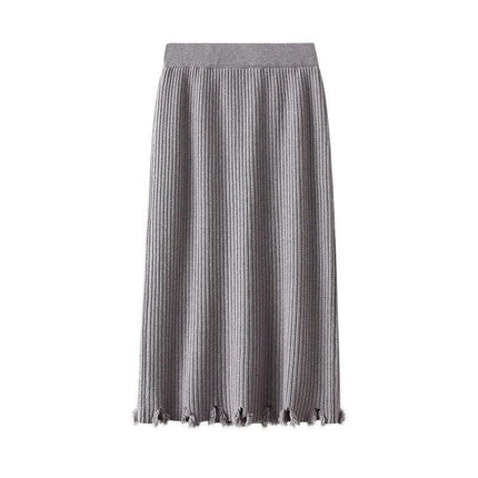 Elegant Winter Tassel Knit Skirt: Unmatched Comfort and Style - Très Elite