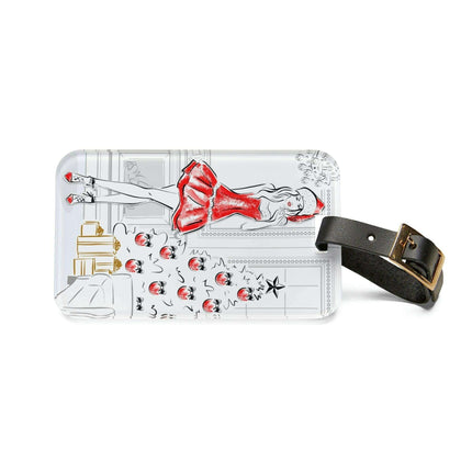 Elegant Winter Travel Tag: Customizable Accessory for the Fashionable Adventurer - Très Elite
