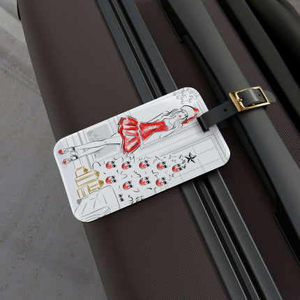 Elegant Winter Travel Tag: Customizable Accessory for the Fashionable Adventurer - Très Elite