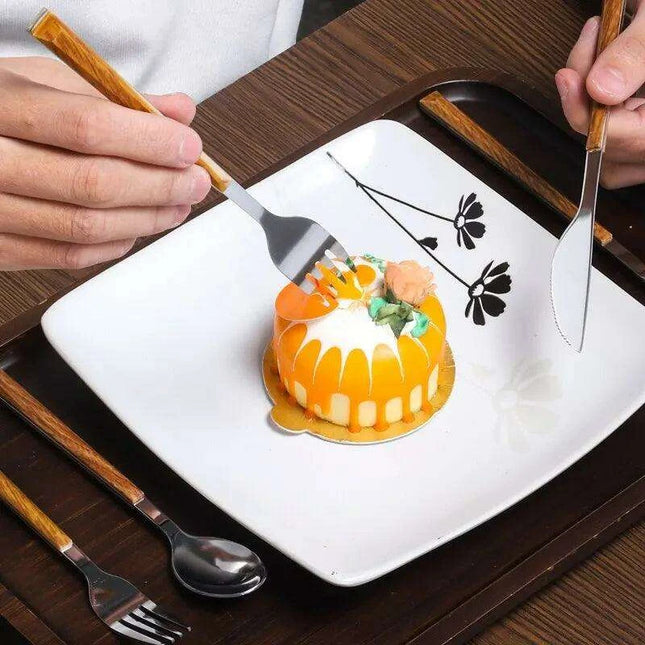 Elegant Wooden Utensil Set for Dining - Très Elite