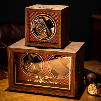 Elegant Wooden Watch Winder with Smart Technology for Optimal Timepiece Maintenance - Très Elite