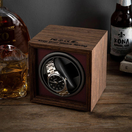 Elegant Wooden Watch Winder with Smart Technology for Optimal Timepiece Maintenance - Très Elite