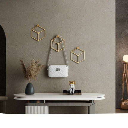 Elegant Wrought Iron Entryway Organizer - Chic Storage for Hats and Apparel