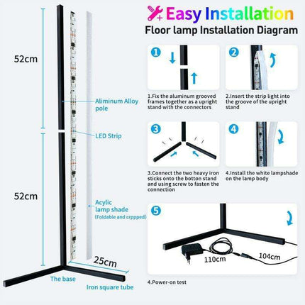 Elevate Your Living Space with the Mesmerizing RGB LED Floor Lamp: Experience the Ultimate in Dynamic Lighting - Très Elite