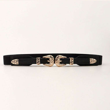 Elevate Your Style with the Double Clasp Stretch Belt - Très Elite