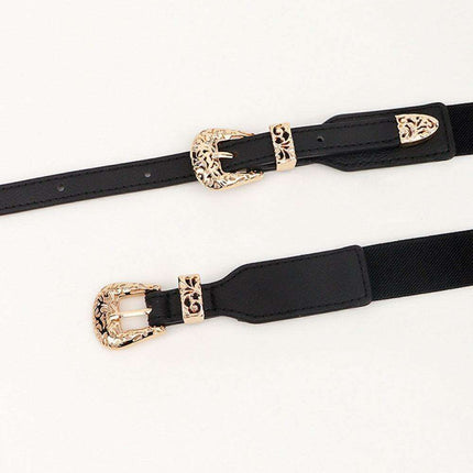 Elevate Your Style with the Double Clasp Stretch Belt - Très Elite
