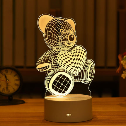 Enchanting 3D Illusion LED Night Light - Illuminate Your Space with Wonder..