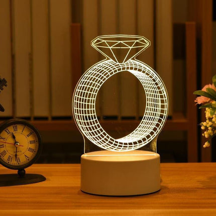 Enchanting 3D Illusion LED Night Light - Illuminate Your Space with Wonder - Très Elite
