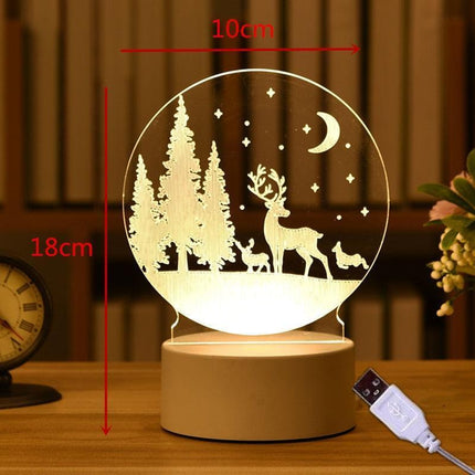 Enchanting 3D Illusion LED Night Light - Illuminate Your Space with Wonder - Très Elite