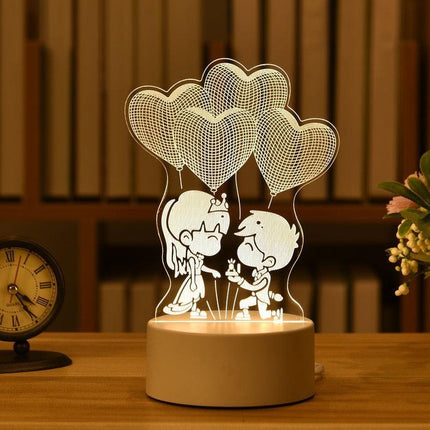 Enchanting 3D Illusion LED Night Light - Illuminate Your Space with Wonder - Très Elite