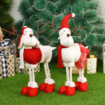 Enchanting Christmas Figurine Collection: Santa, Snowman, and Elk for Festive Home Decor - Très Elite