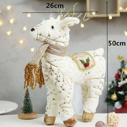 Enchanting Christmas Figurine Collection: Santa, Snowman, and Elk for Festive Home Decor - Très Elite