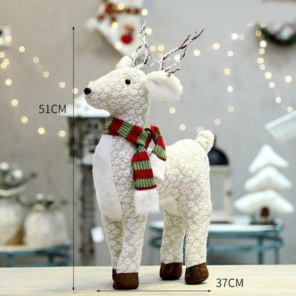 Enchanting Christmas Figurine Collection: Santa, Snowman, and Elk for Festive Home Decor - Très Elite