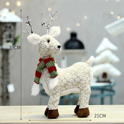 Enchanting Christmas Figurine Collection: Santa, Snowman, and Elk for Festive Home Decor - Très Elite