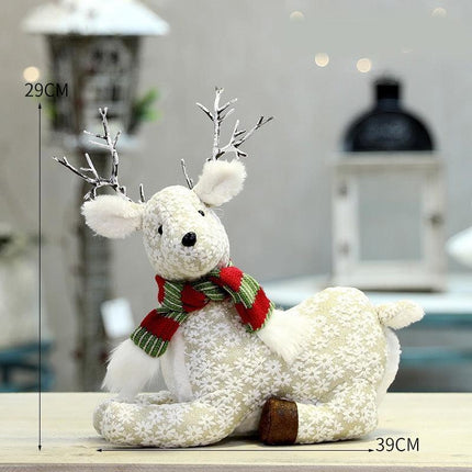 Enchanting Christmas Figurine Collection: Santa, Snowman, and Elk for Festive Home Decor - Très Elite