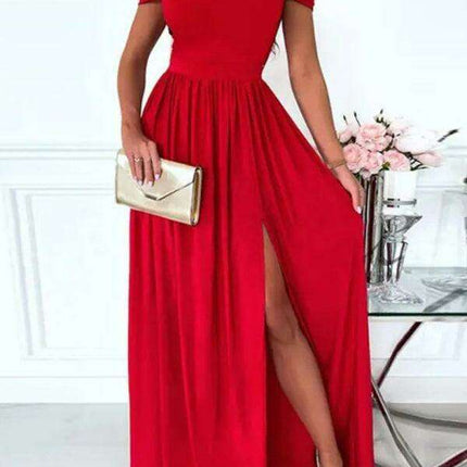 Enchanting Elegance: Women's V-Neck Printed Maxi Dress