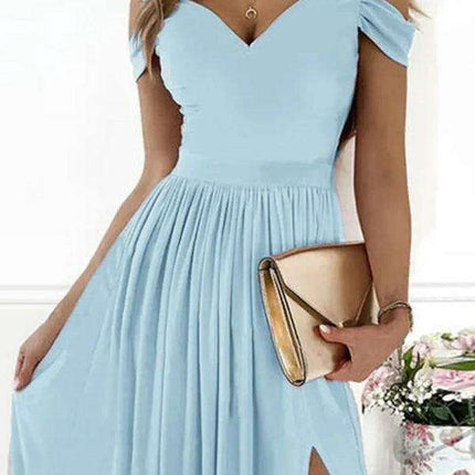 Enchanting Elegance: Women's V-Neck Printed Maxi Dress