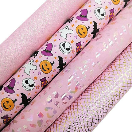 Enchanting Leopard Faux Leather Craft Kit - Spooky Pumpkin Ghosts for Halloween DIY Projects - Très Elite