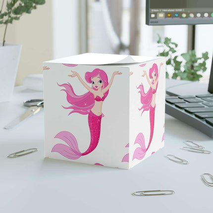 Enchanting Mermaid Memo Cube with Customizable Design Options