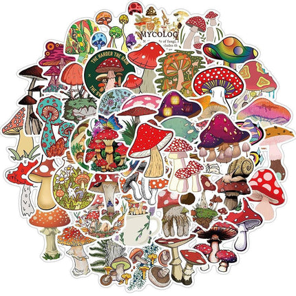 Enchanting Mushroom Sticker Art Collection