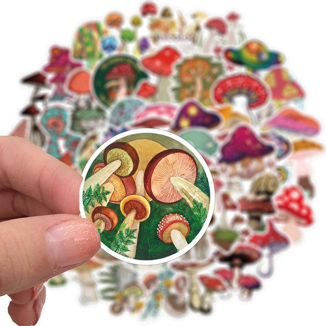 Enchanting Mushroom Sticker Art Collection