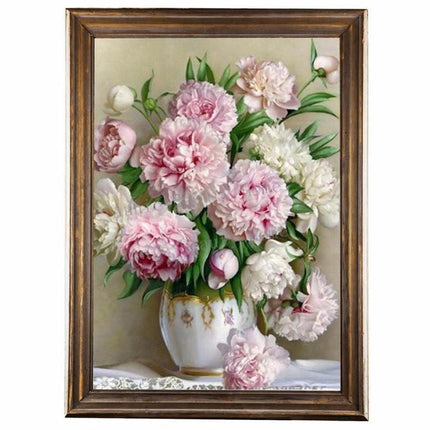 Enchanting Peony Blossom Diamond Painting Kit for Elegant Home Decor - Très Elite