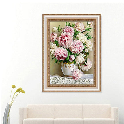 Enchanting Peony Blossom Diamond Painting Kit for Elegant Home Decor - Très Elite