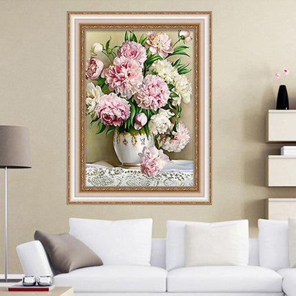 Enchanting Peony Blossom Diamond Painting Kit for Elegant Home Decor - Très Elite