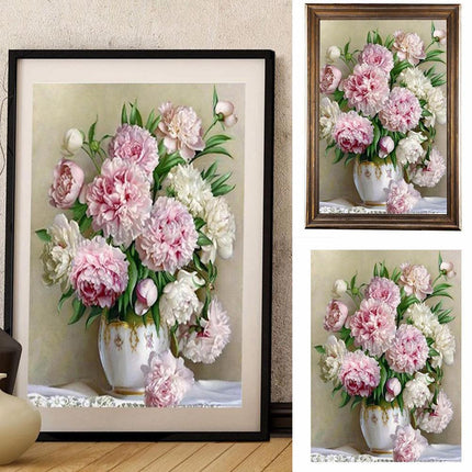 Enchanting Peony Blossom Diamond Painting Kit for Elegant Home Decor - Très Elite