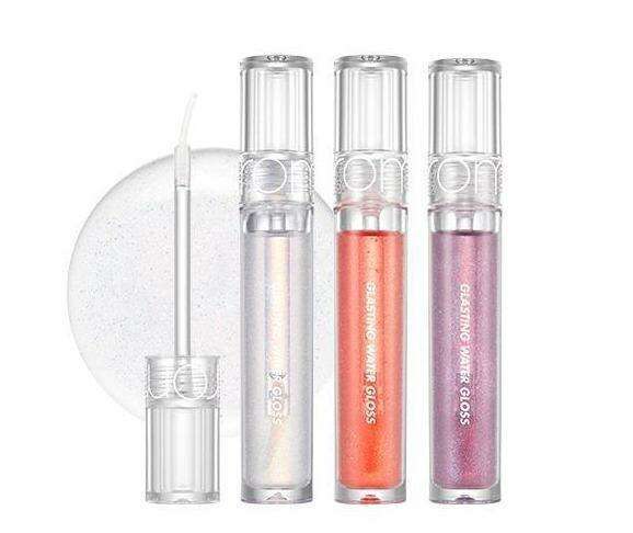 Enchanting Shimmering Lip Gloss Trio Set: Water-Infused Magic by rom&nd