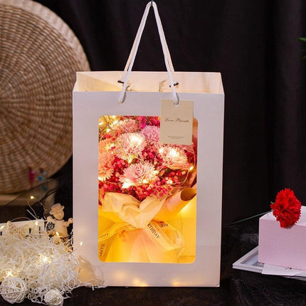 Eternal Blossom: Luxurious Carnation & Gypsophila Dried Flower Gift Set
