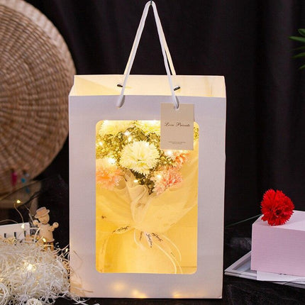 Eternal Blossom: Luxurious Carnation & Gypsophila Dried Flower Gift Set