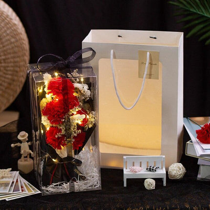 Eternal Blossom: Luxurious Carnation & Gypsophila Dried Flower Gift Set