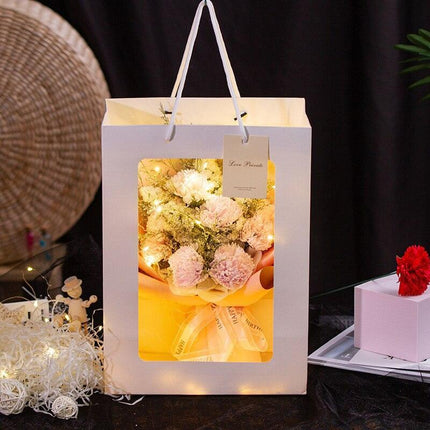 Eternal Blossom: Luxurious Carnation & Gypsophila Dried Flower Gift Set