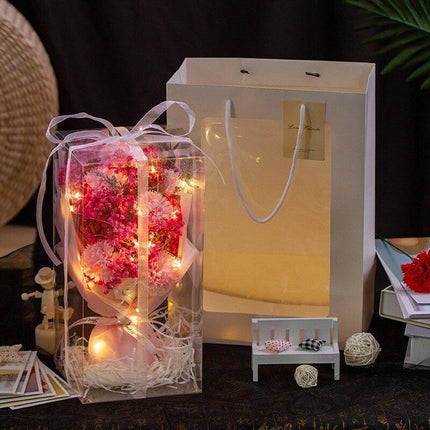 Eternal Blossom: Luxurious Carnation & Gypsophila Dried Flower Gift Set