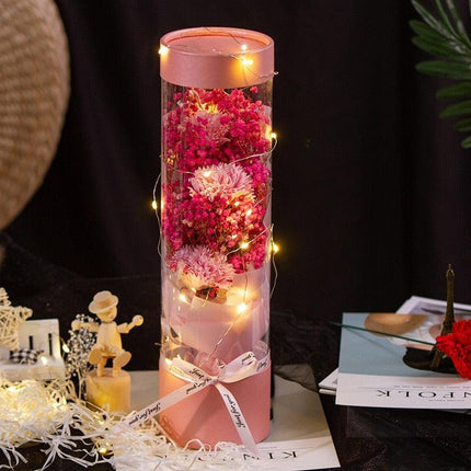 Eternal Blossom: Luxurious Carnation & Gypsophila Dried Flower Gift Set